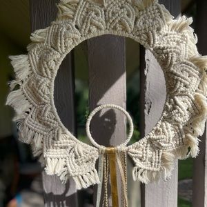 Perfect to use as wall decor. Handmade using natural cotton cord.
